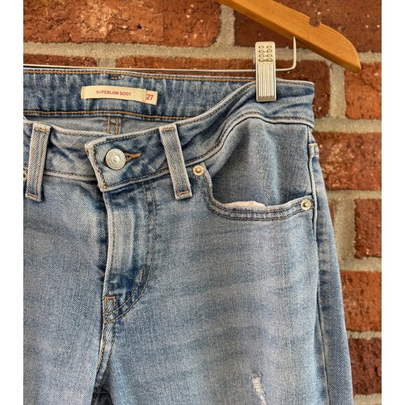 Levi’s Superlow Boot Distressed Jeans 27 - Picture 5 of 8
